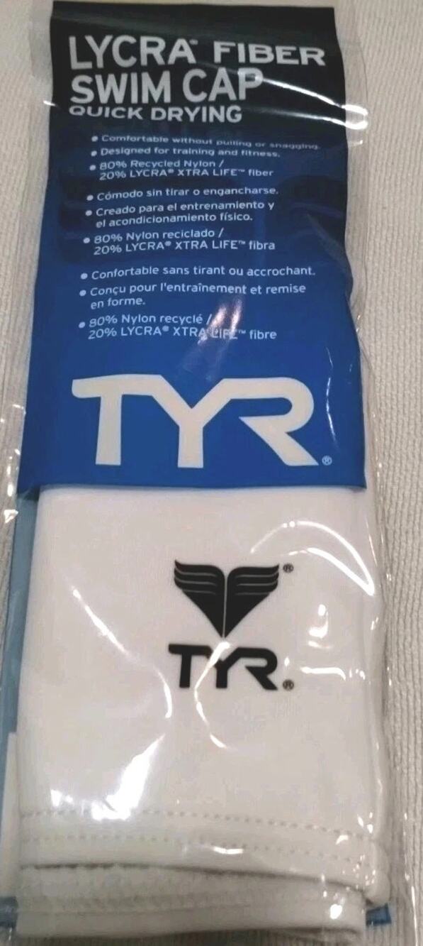 TYR Lycra Fiber Swim Cap, Black